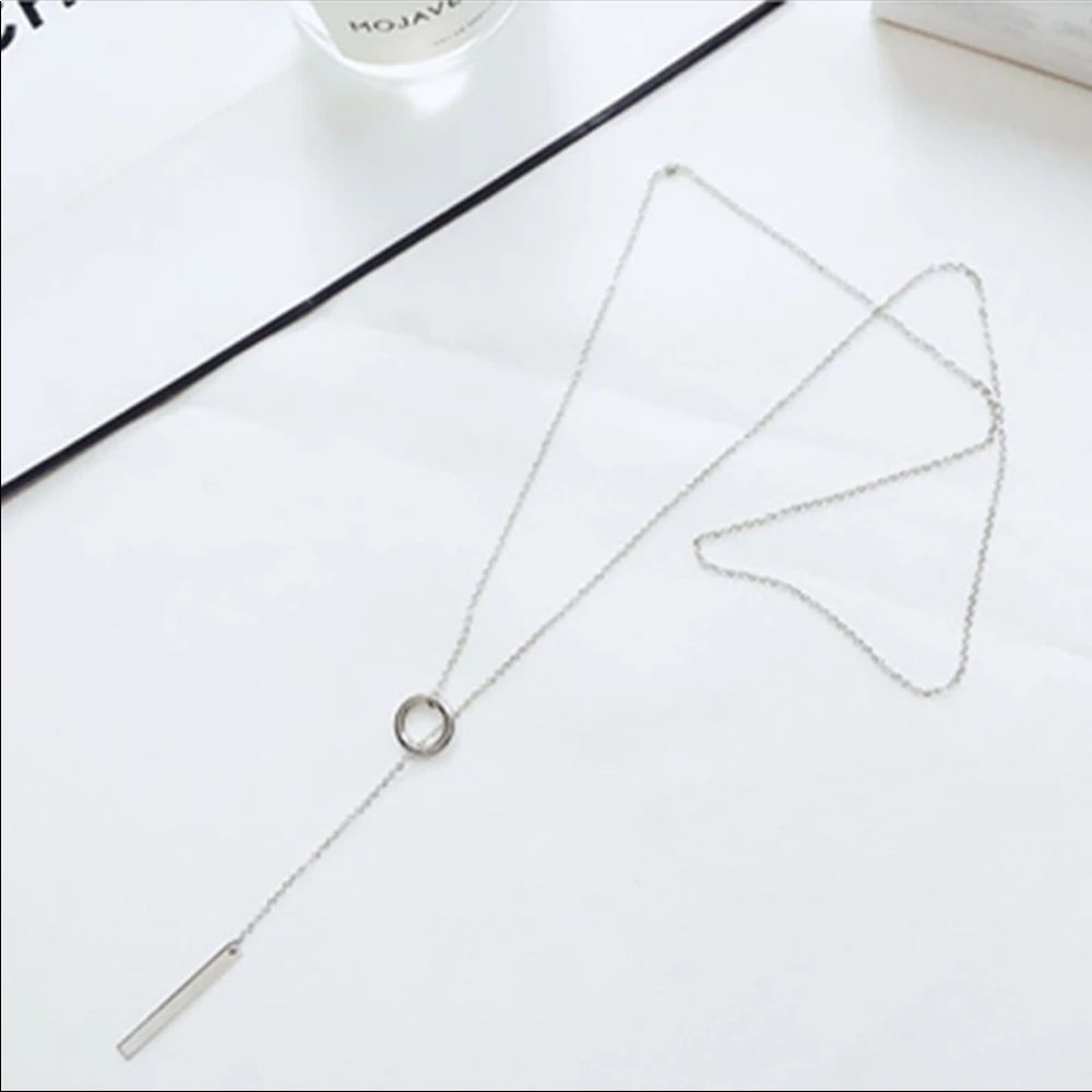 •Mel• Bar Lariat Necklace - Picture 3 of 4